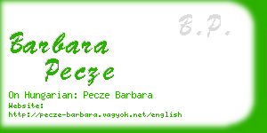 barbara pecze business card